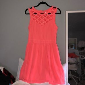 Bright pink/coral dress